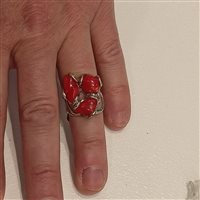 Salzano - Via Montegrappa, 28 - Anello Vidali Gioielli Donna in Argento Corallo ANAR-34-34 - ANAR-34-34